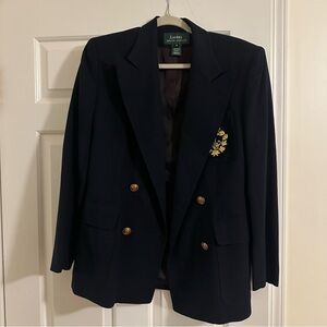 Ralph Lauren Double-Breasted Blue Blazer